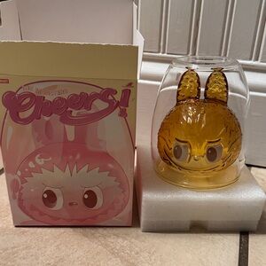 Yellow Monster Cheers Glass Warm Heart Pop Mart